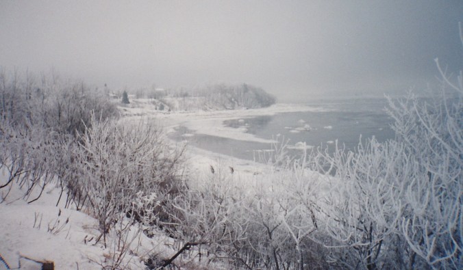 Quand on l’aperçoit, tout emmitouflé dans son manteau d’hiver, il est impressionnant! (Photo de Jacques Bouillé, 1997).
